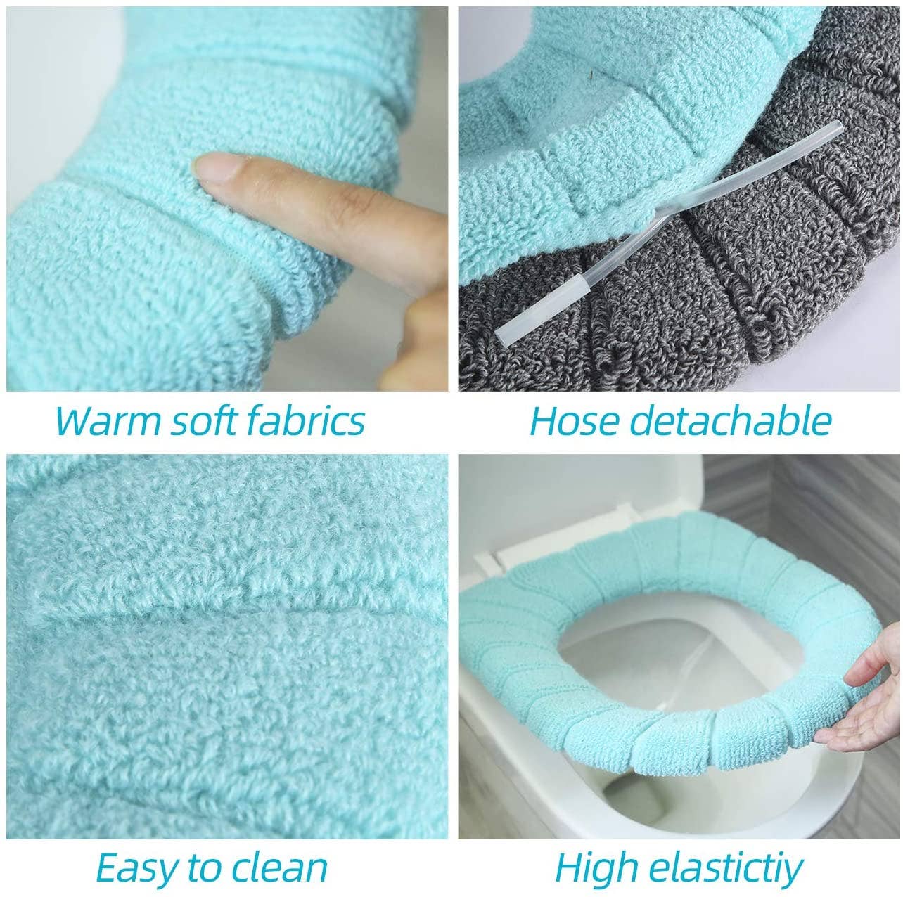 Washable Soft Fabric Toilet Seat Covers