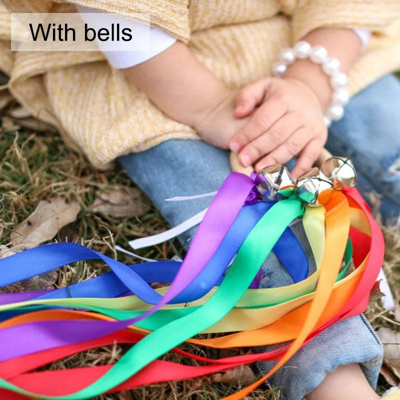 Sensory Toy Instruments Bells Ribbon Ring