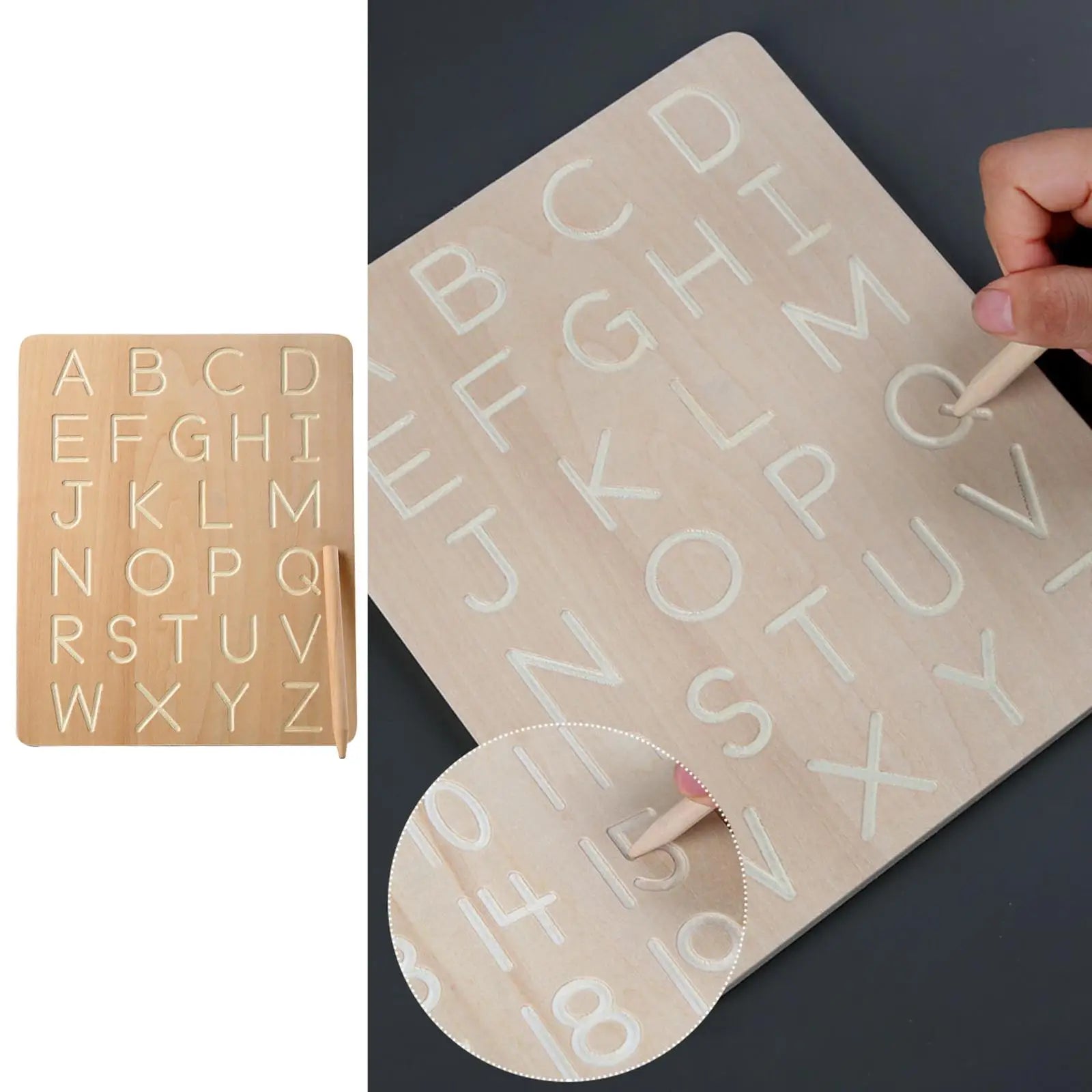 Wooden Tracing Alphabet Board